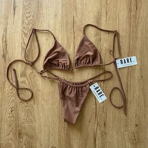 NWT Bare Swimwear Coconut Naia Top & Bottom